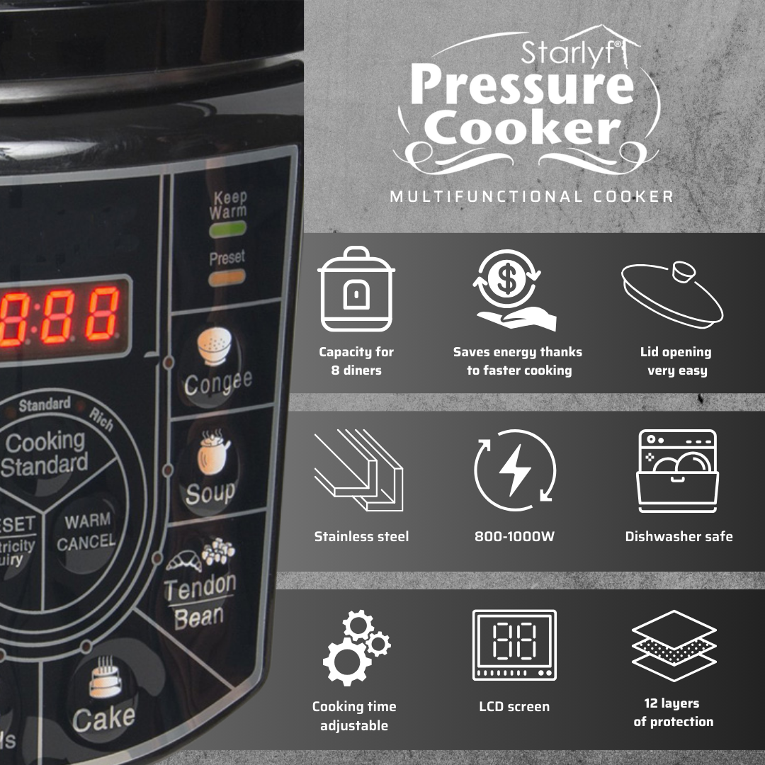 Panela de Pressão Elétrica STARLYF Multicooker 4L